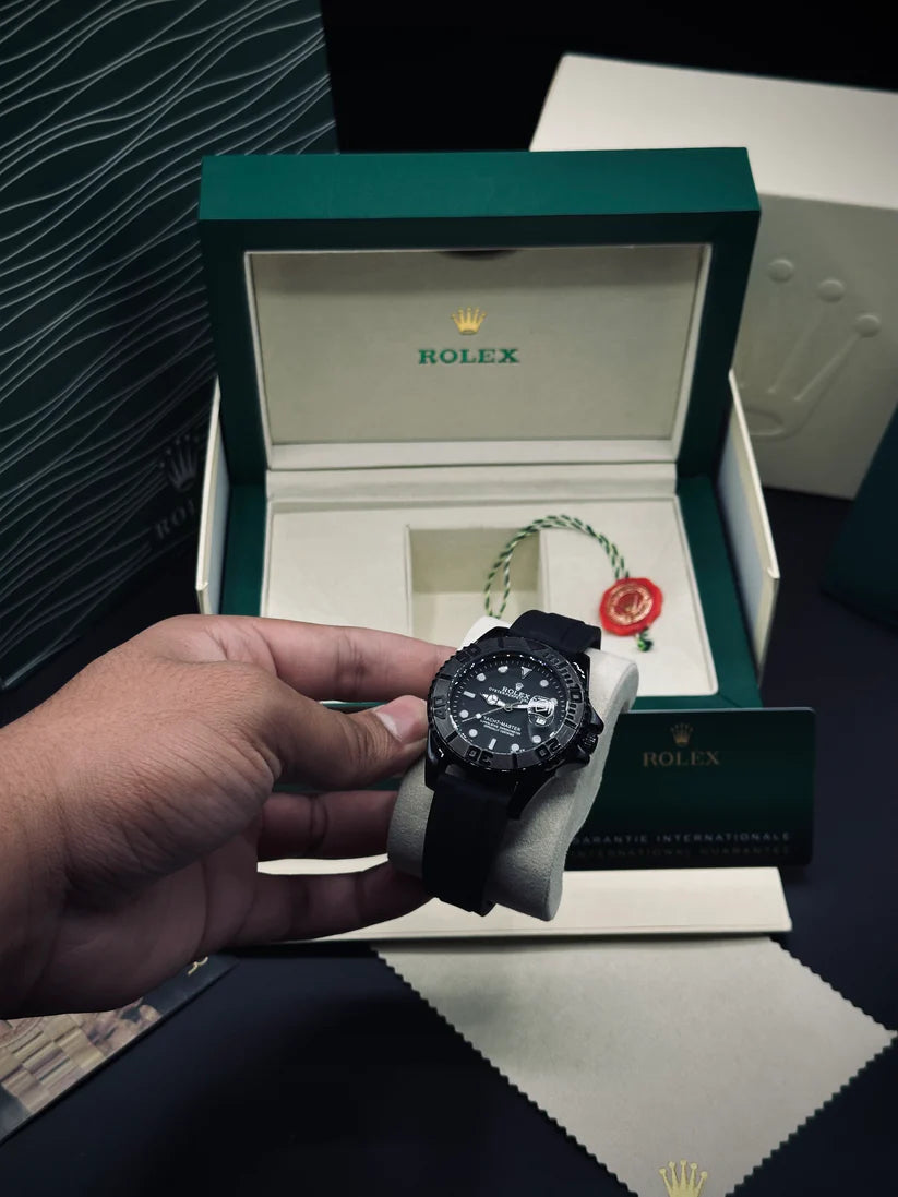 Rolex Yatch Master (silicone straps) Black