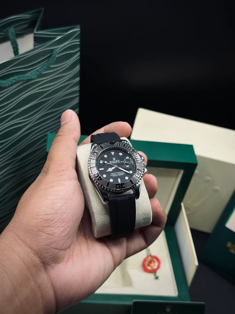 Rolex Yatch Master (silicone straps) Silver