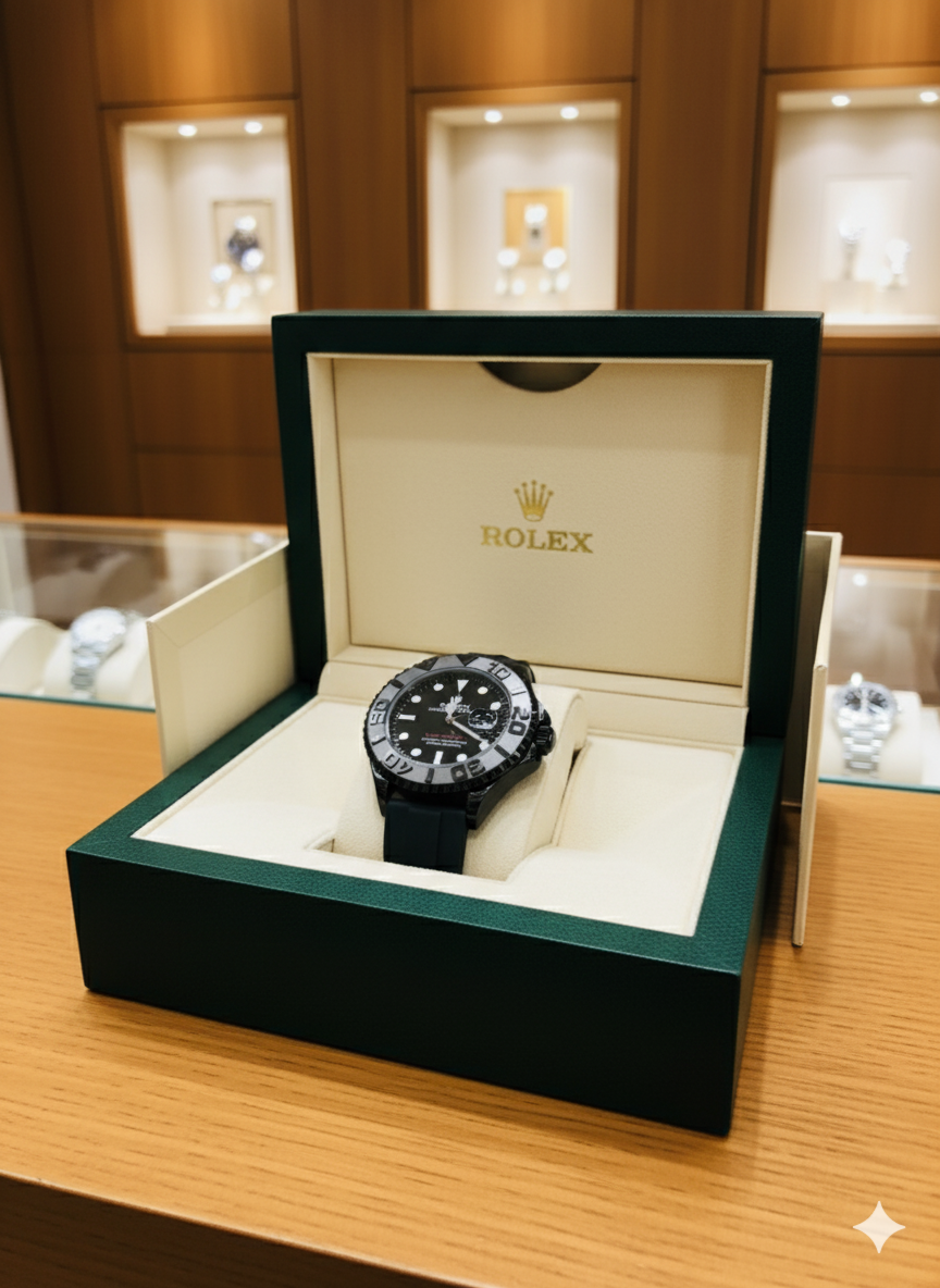 Rolex Yatch Master (silicone straps) Black