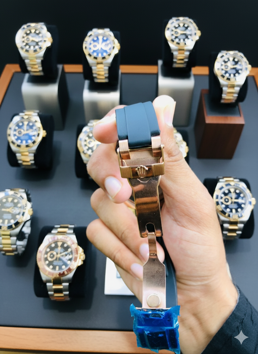 Rolex Yatch Master (silicone straps) Golden