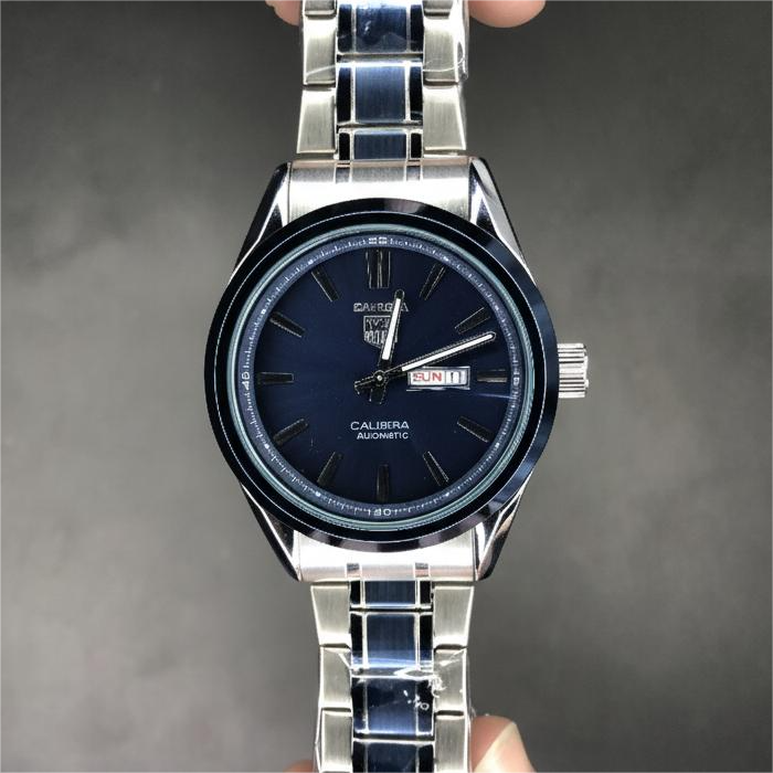 Carrera Calibre5 Automatic Silver Blue with Blue Dial