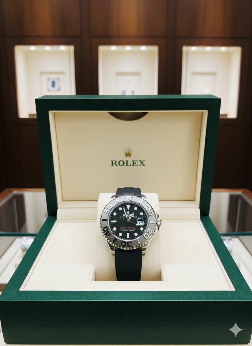 Rolex Yatch Master (silicone straps) Silver