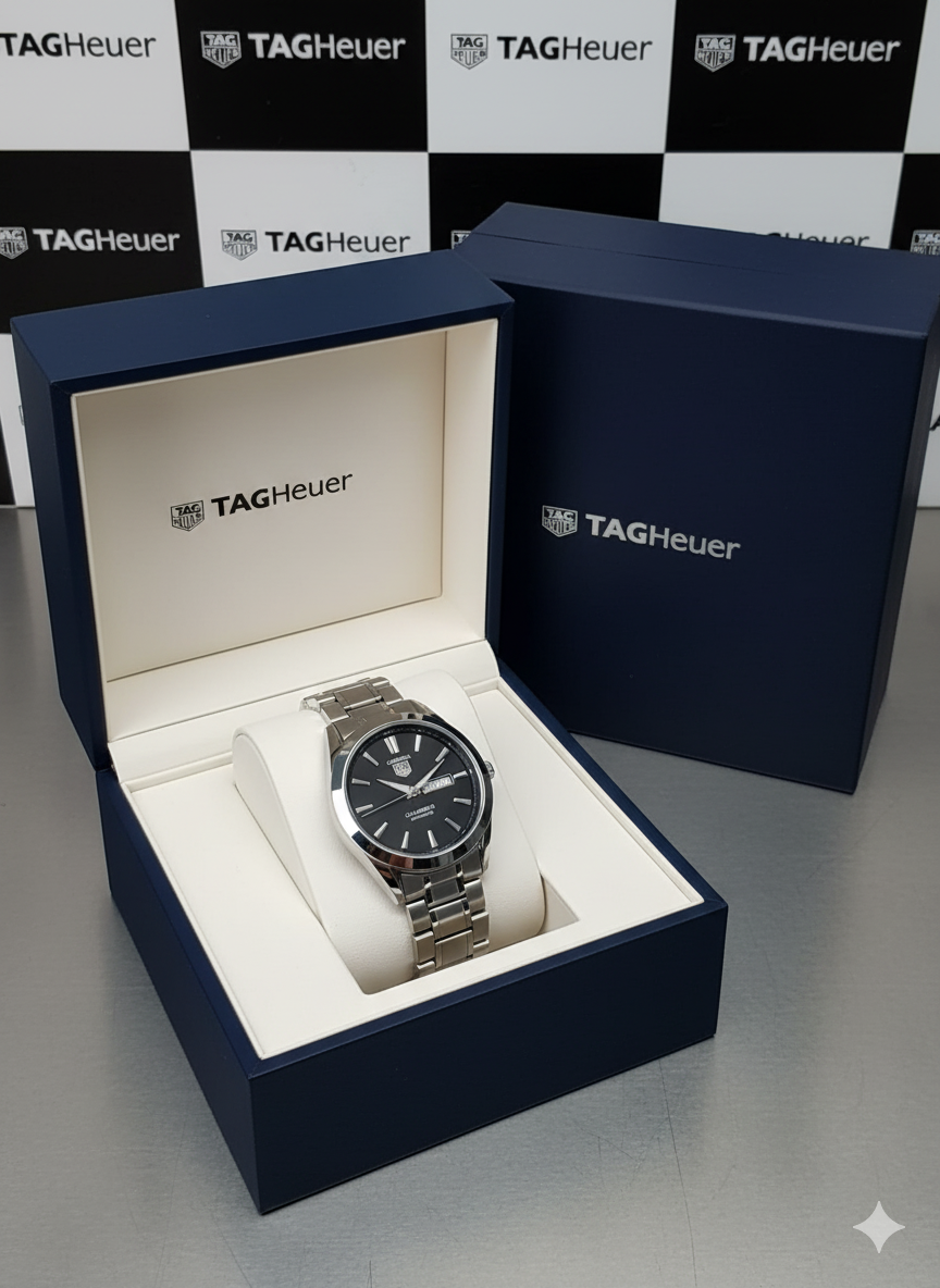 Carrera Calibre5 Automatic Silver Black Dial