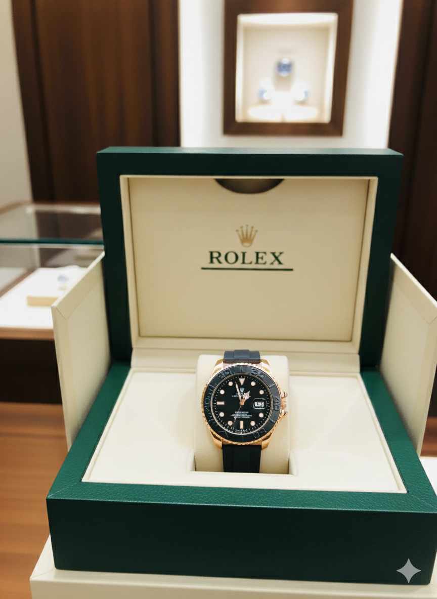 Rolex Yatch Master (silicone straps) Golden