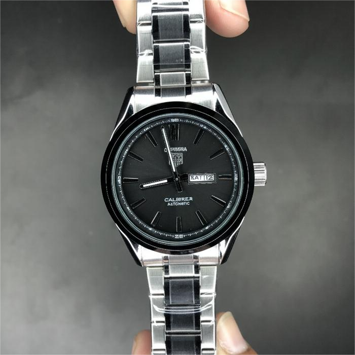 Carrera Calibre5 Automatic Silver Black Black Dial