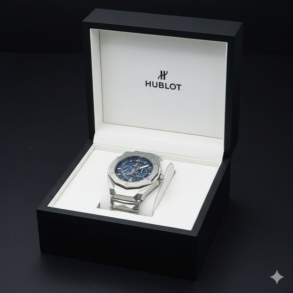 Hublot Diamond Cut Skeleton Blue