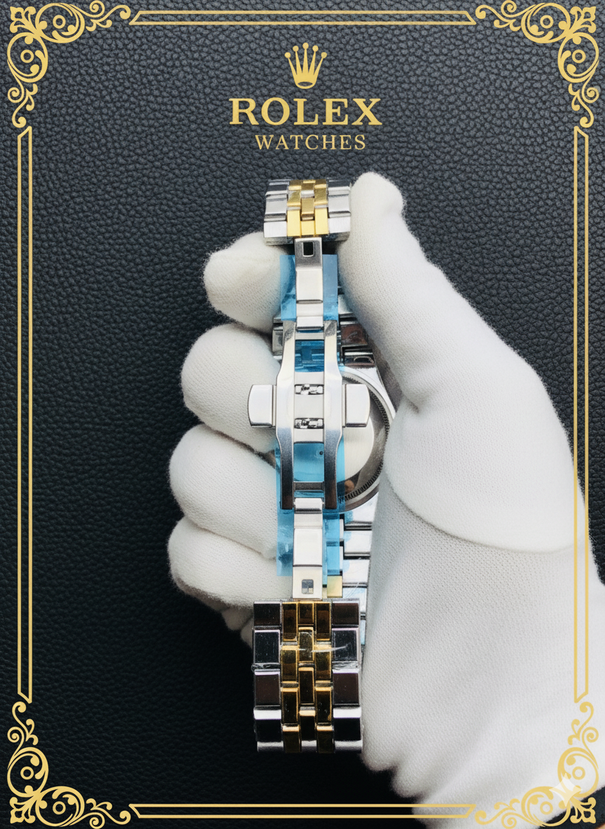 Rolex Golden Silver White Dial