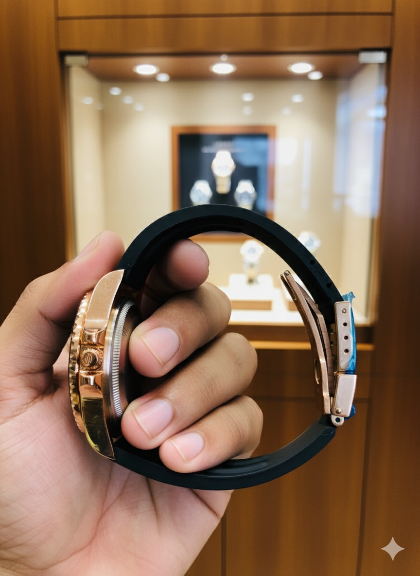 Rolex Yatch Master (silicone straps) Golden