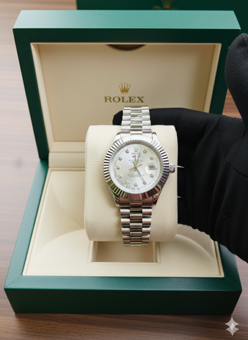 Rolex Oyster Perpetual Date & Day White Dial