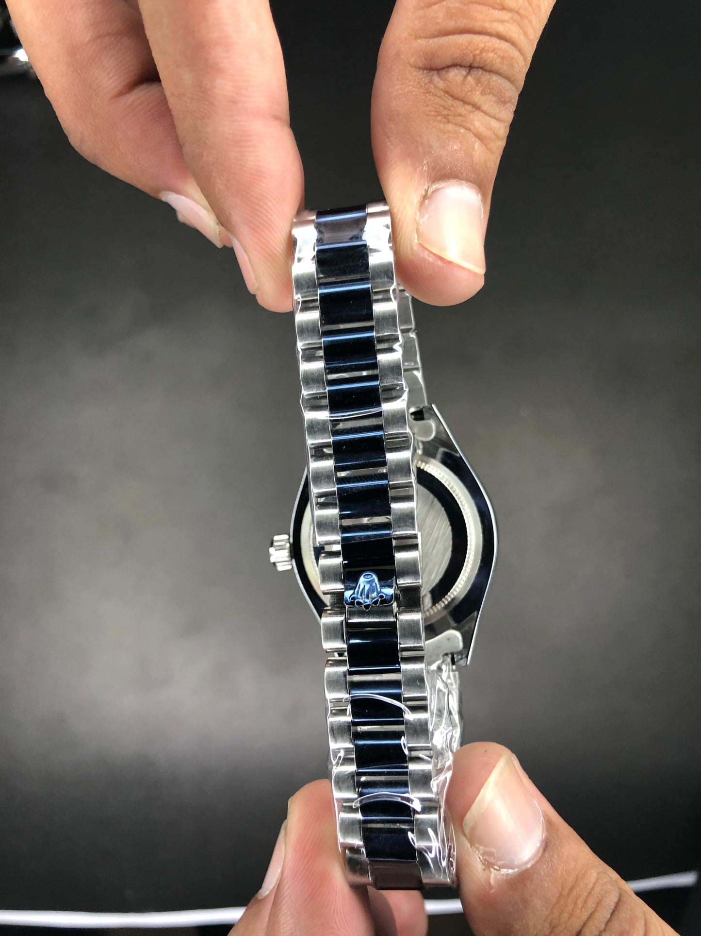 Rolex Two Tone Ladies Watch Blue Dial