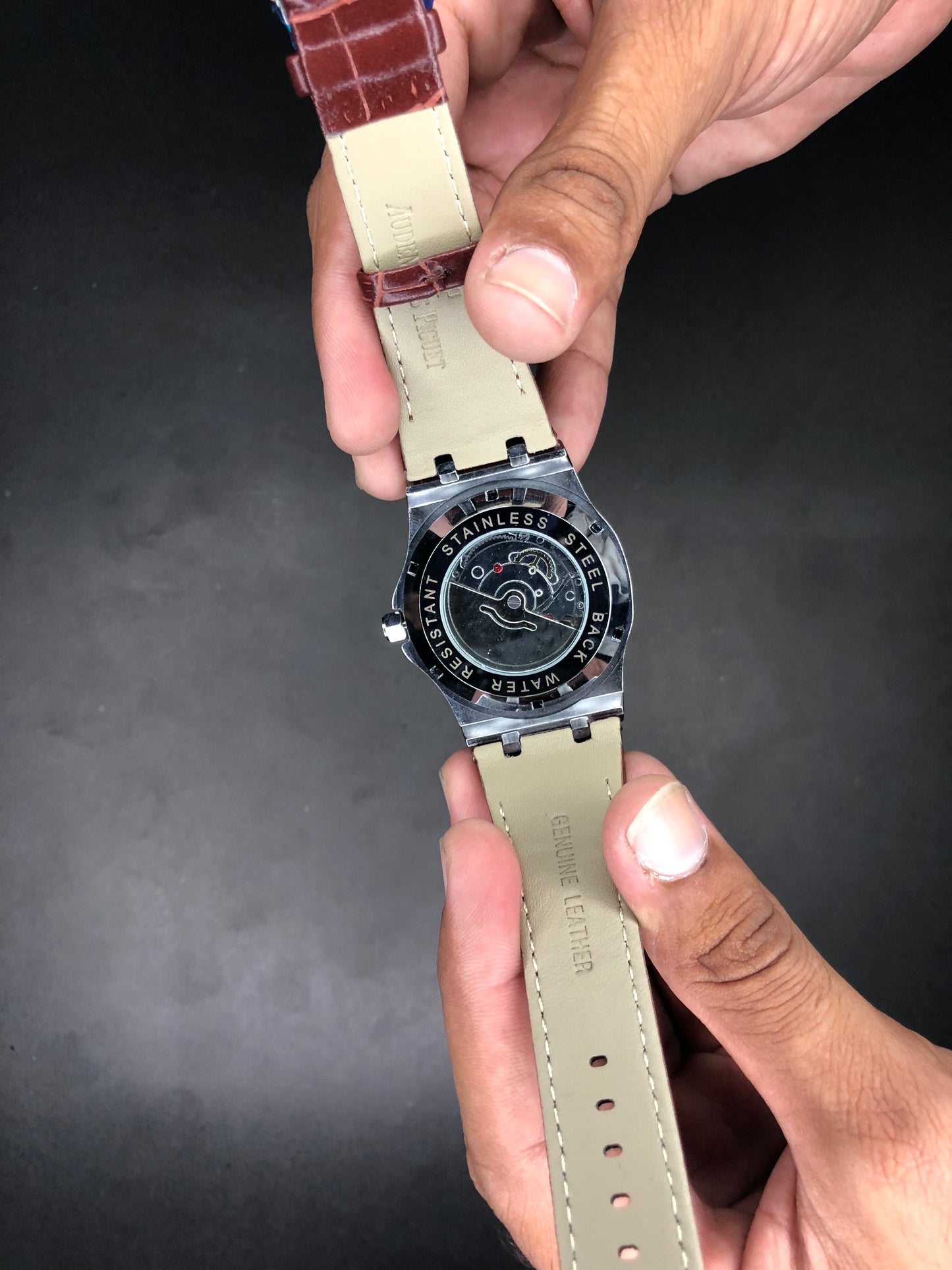 AP Royal Oak Semi Auto Brown with White Dial