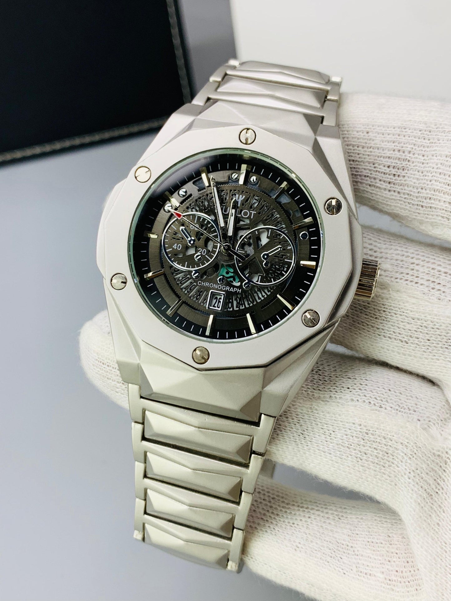 Hublot Diamond Cut Skeleton Watch