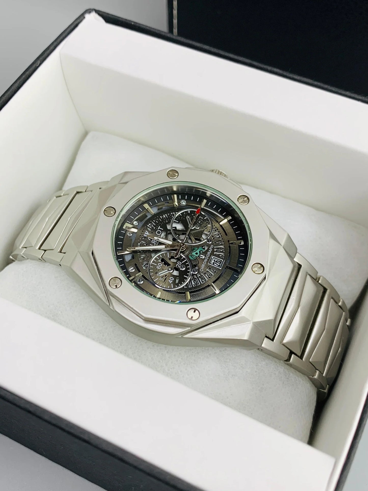 Hublot Diamond Cut Skeleton Watch