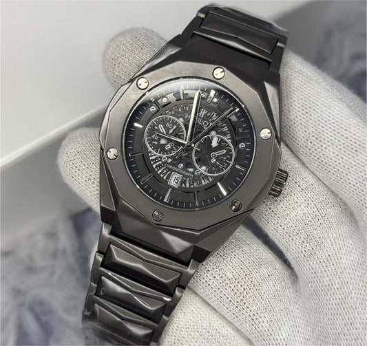 Hublot  Diamond Cut Skeleton Watch