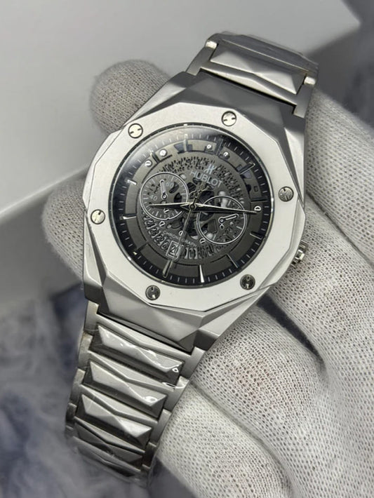 Hublot  Diamond Cut Skeleton Watch