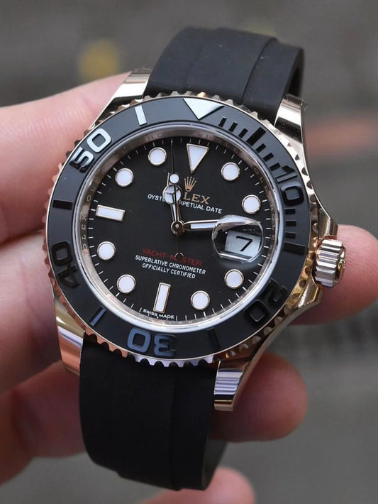 Rolex Yatch Master (silicone straps) Silver