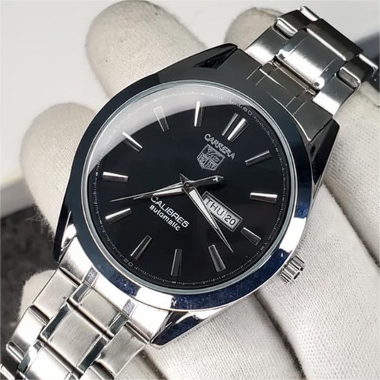 Carrera Calibre5 Automatic Silver Black Dial