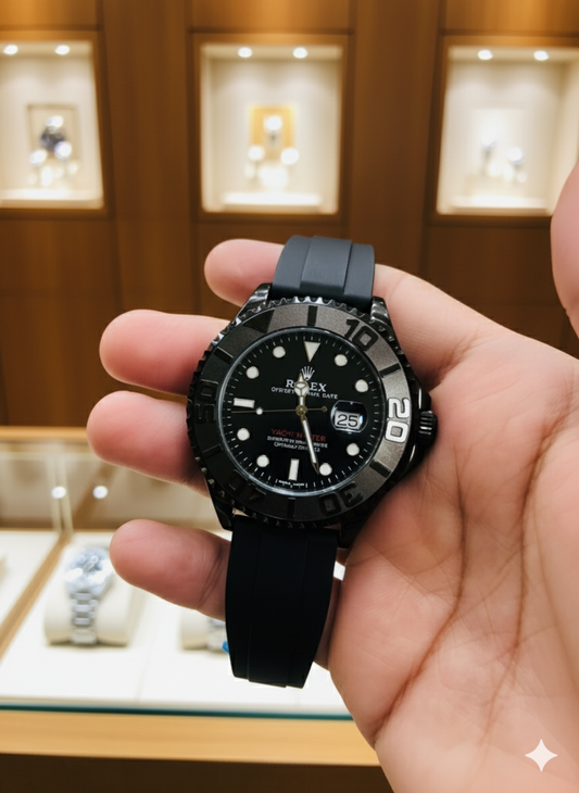 Rolex Yatch Master (silicone straps) Black