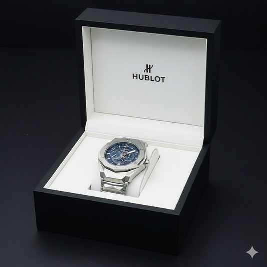 Hublot Diamond Cut Skeleton Blue