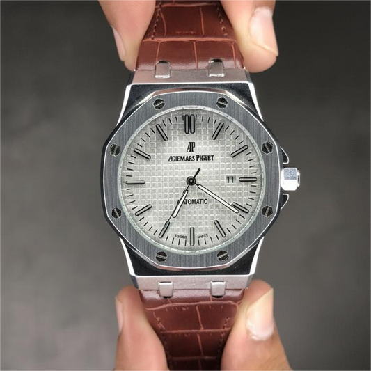 AP Royal Oak Semi Auto Brown with White Dial