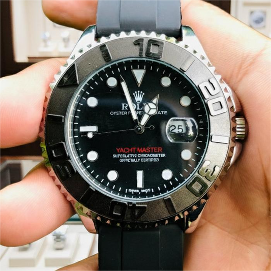Rolex Yatch Master (silicone straps) Silver