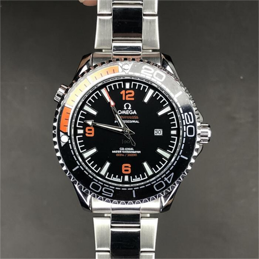 Omega Seamaster Black Orange Dial with Rotating Bezel