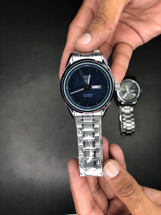 Carrera Calibre5 Automatic Silver Blue Dial