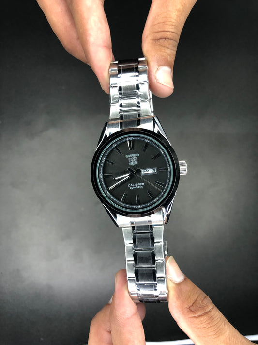 Carrera Calibre5 Automatic Silver Black Black Dial